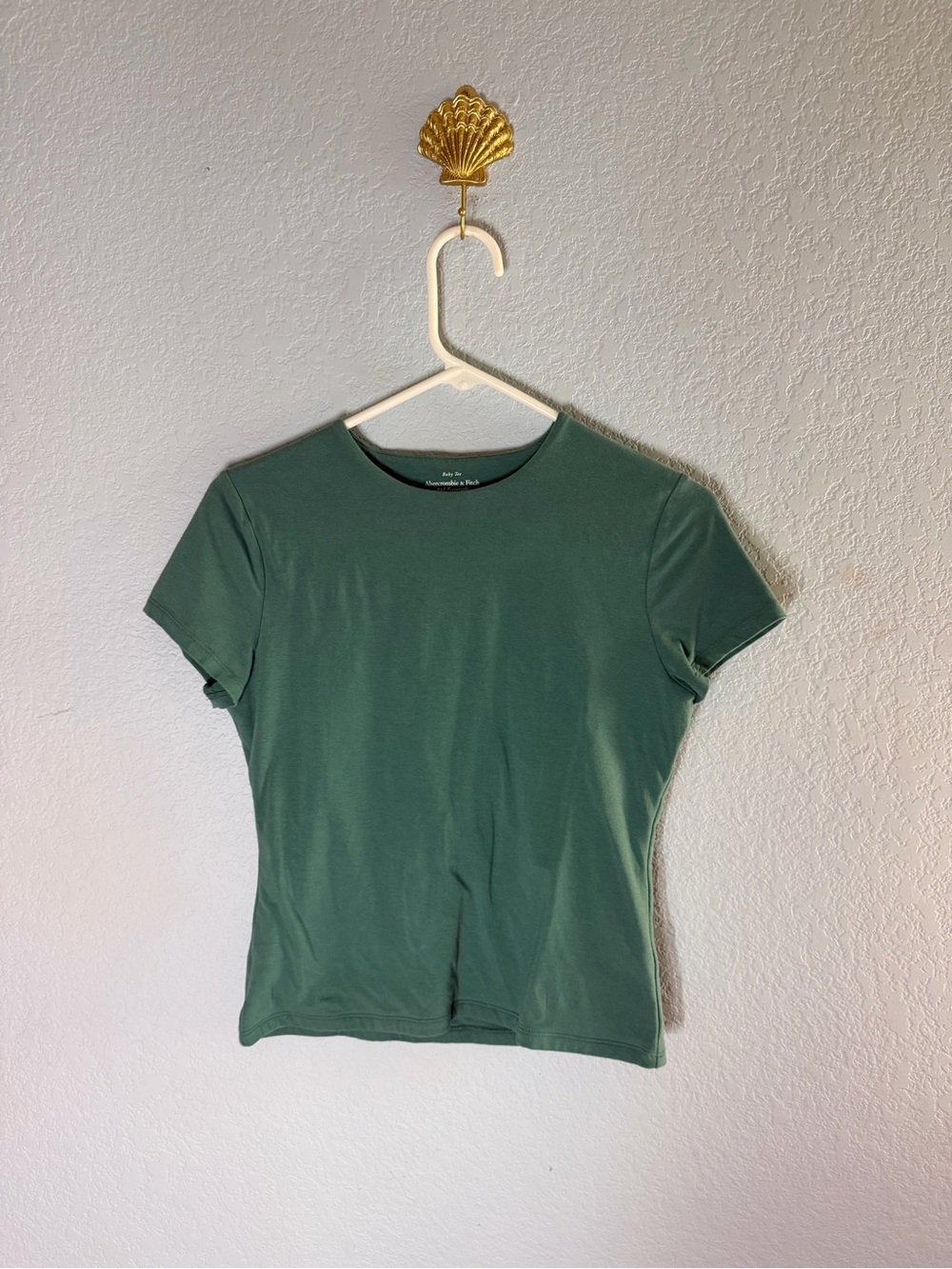 Abercrombie & Fitch Forest Green Short-Sleeve Crewneck Tee